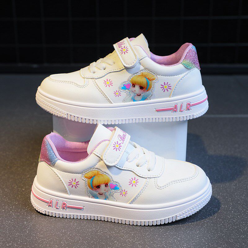 Spring children's sneakers girls shoes spring and autumn 2023 new light - handed childhood small white shoes
