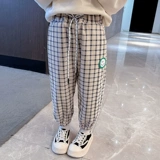 Демисезонные бархатные детские спортивные штаны, в западном стиле, 5 лет