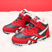 ABC boy sneakers waterproof leather face autumn winter plus suede thickened childrens baby winter shoes warm children