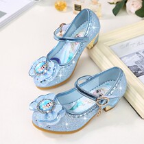 Balabara Girls High Heels 2021 Summer Soft Bottom Aisha Aisha Frozen Crystal Children Princess Shoes