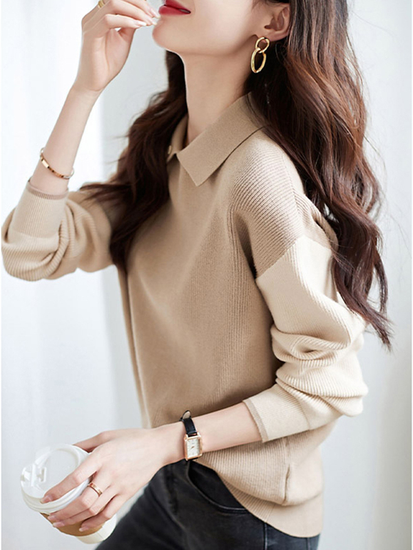 Knitted Base Shirt for Women, Spring and Autumn 2026 New Korean Style Hot-Selling Fashion Loose Trendy Inner Sweater Slimming Top