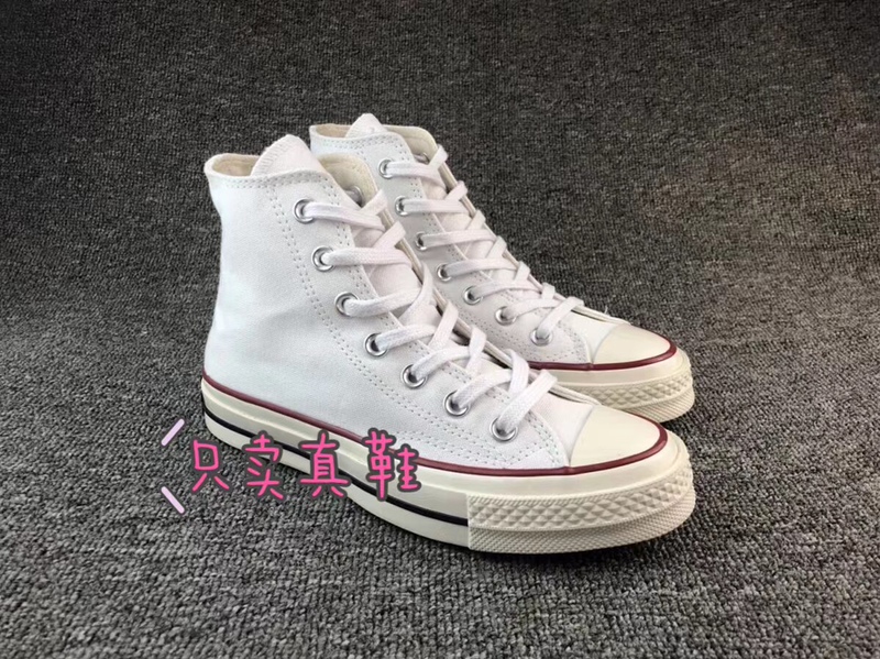 Only Selling Genuine Converse 1970S White High and Low Top Three-Star Logo Canvas Shoes for Men and Women 162056C