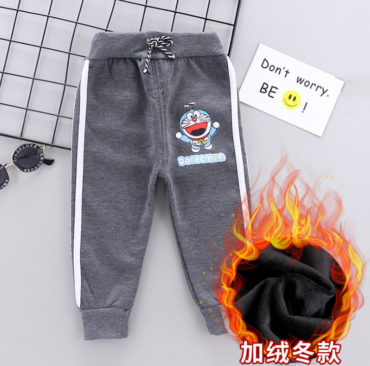 Nam và nữ cộng với nhung 0-6 năm chàng trai cũ sweatpants mùa xuân và mùa thu bé quần trẻ em nam quần đơn quần trẻ sơ sinh nam