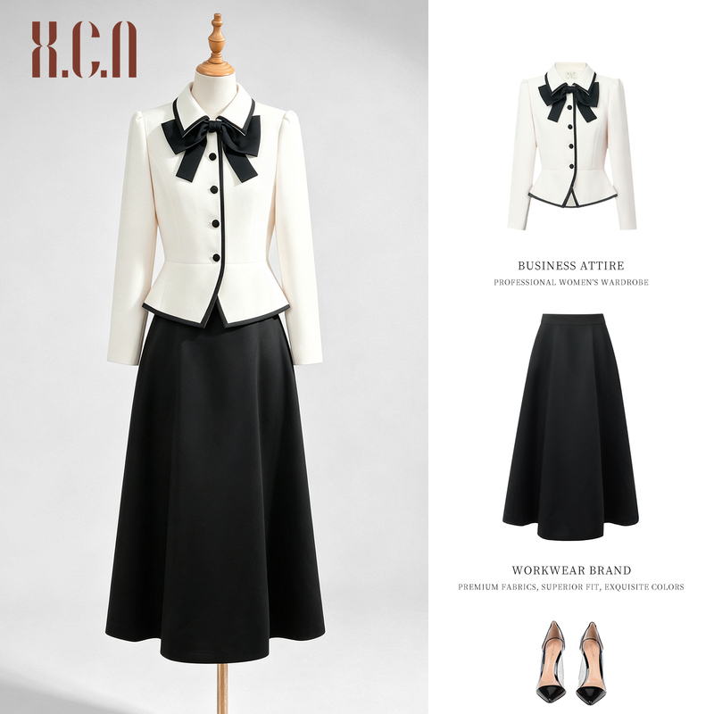 Xiangchun Bird French-Style Elegant Tweed Suit for Women, Autumn 2026 New Style, Stylish Jacket and Skirt Two-Piece Set