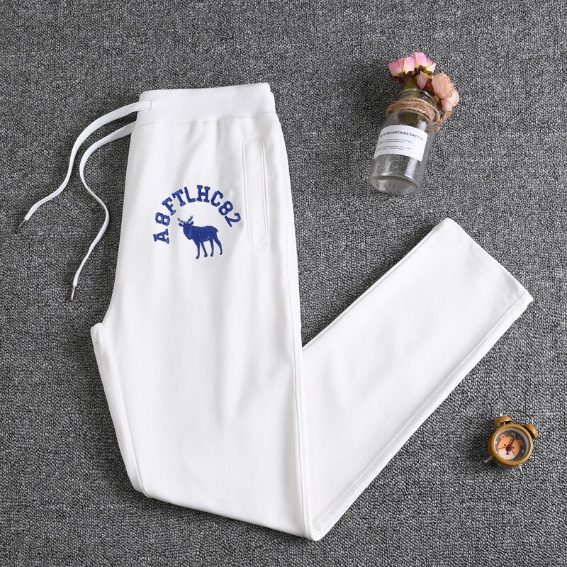 White Women's Jogger Pants for Spring and Autumn, Loose Fit, Slimming, Drawstring Waist, 2025 Small Straight-Leg Casual Sweatpants