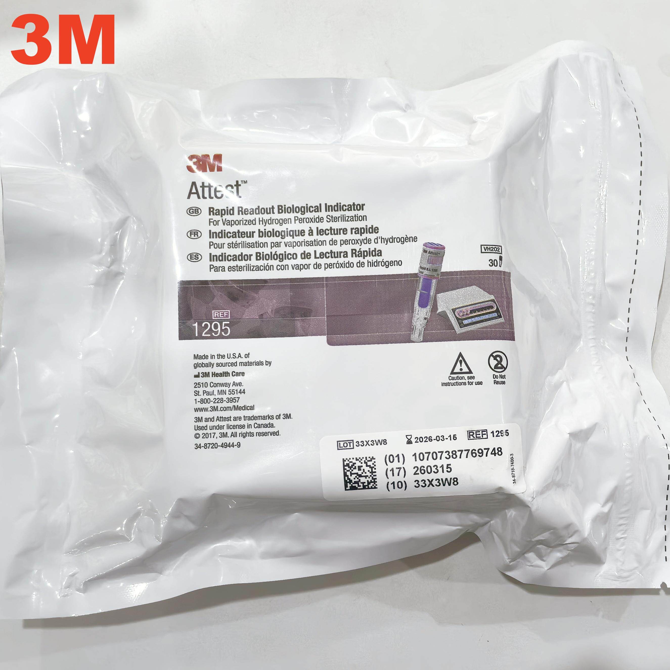 3M 1295低温等离子生物指示剂过氧化氢灭菌极速指示剂 低温指示剂