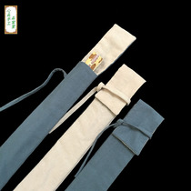 Pure handmade double layer linen cotton linen ropes ancient wind fan bag fan housing folding fan containing cloth bag subpure color vegan