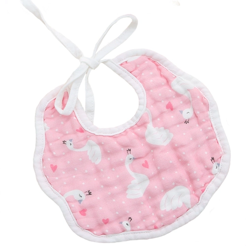 Детский нагрудник для новорожденных, хлопковый марлевый демисезонный слюнявчик для кормящих грудью, в цветочек, с карманом