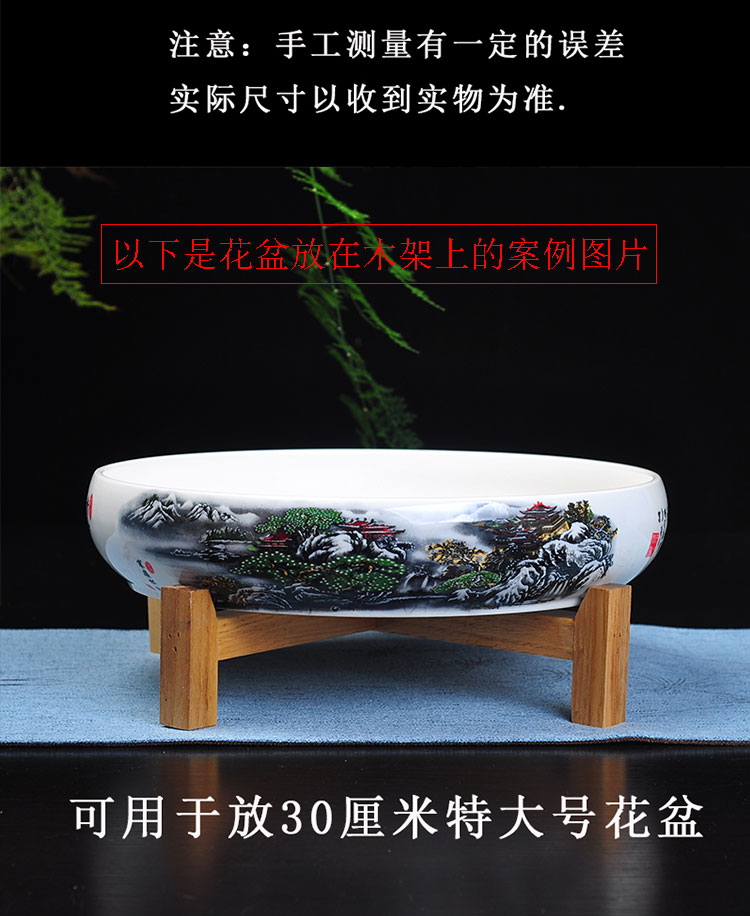 Flowerpot cơ sở gỗ rắn bình lớn khay bonsai phòng khách vuông đơn gỗ cao chân trong nhà kệ - Vase / Bồn hoa & Kệ chau nhua