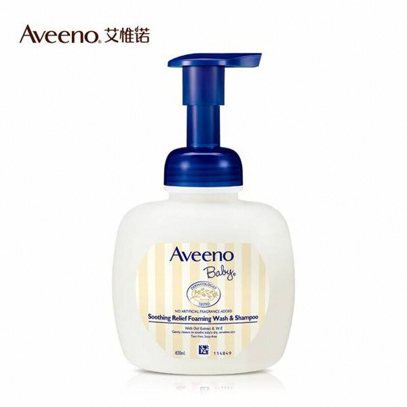 Aveeno艾惟诺/艾维诺婴儿泡泡洗发水宝宝洗护二合一大容量400ml