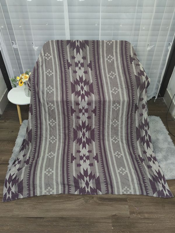 Pure Cotton Welfare Diamond-Patterned Bohemian Style Towel Blanket Air-Conditioned Nap Blanket Single-Person Cover Blanket Large Bath Towel 140190