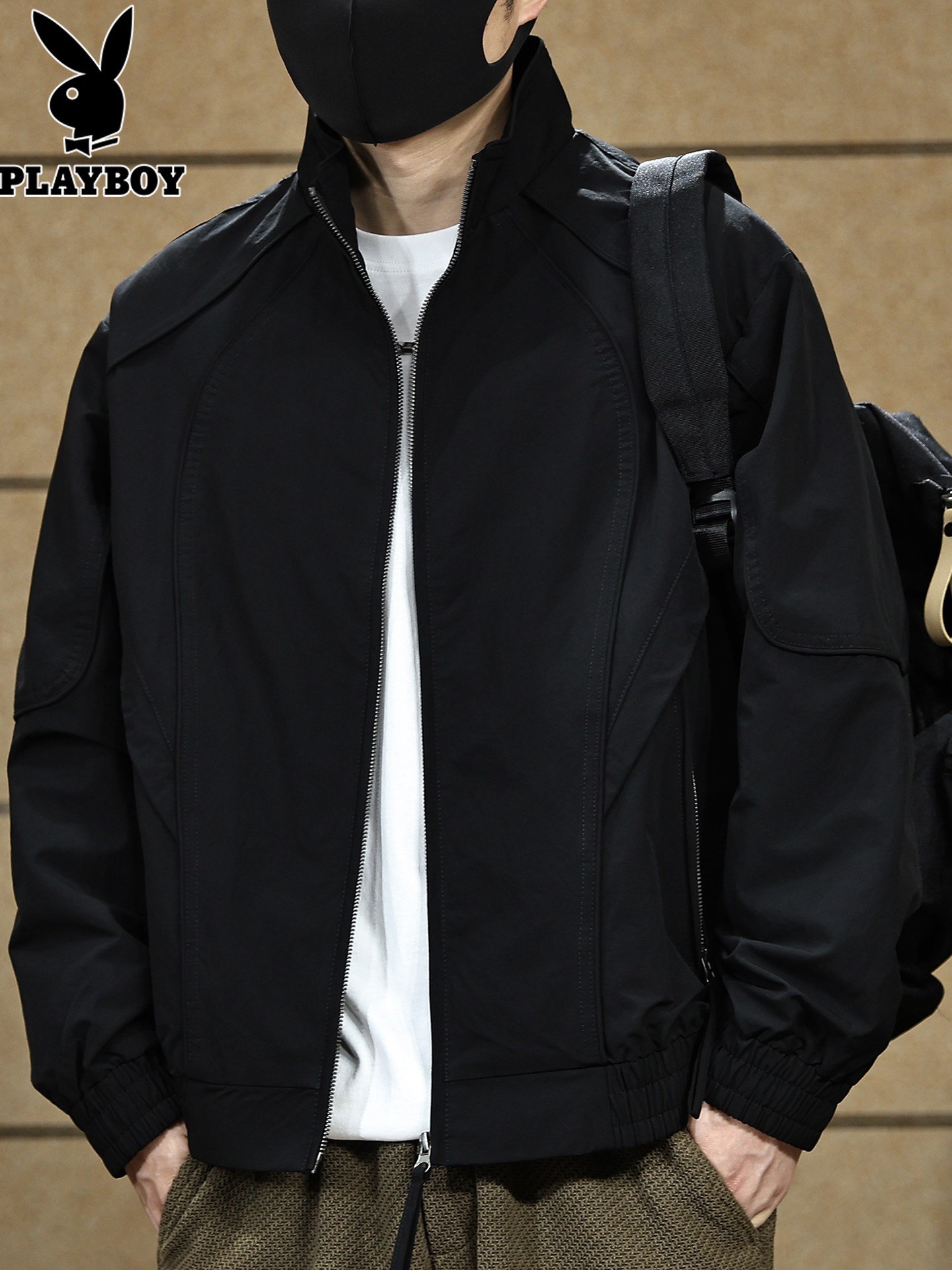 Playboy Stand-Up Collar Jacket Men's Autumn 2026 New Casual Versatile Loose Jacket Men's Top