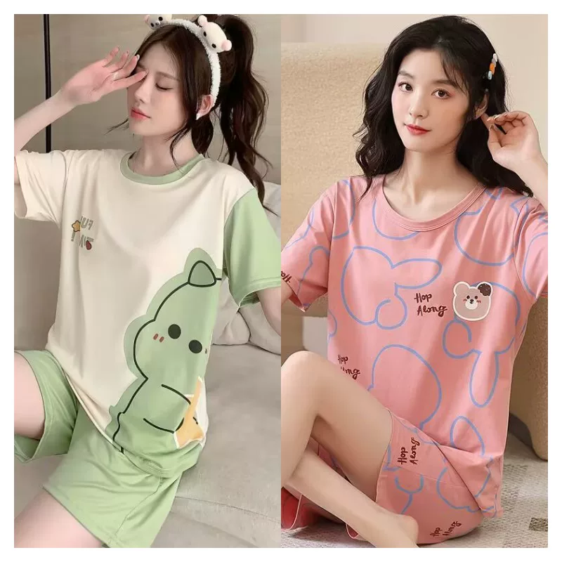 Cotton summer thin pijama, cute set for students, size