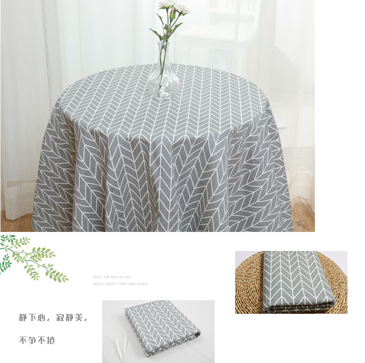 Cotton và vải lanh kẻ sọc đen trắng vải nhỏ tươi in sofa khăn trải bàn nền trang trí vải lanh làm bằng tay vải vải thô trắng