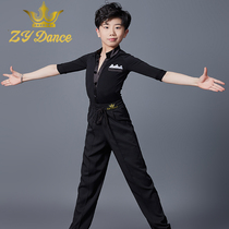 ZY DANCE Summer new Latin DANCE uniforms mens uniforms performance costumes DANCE boys