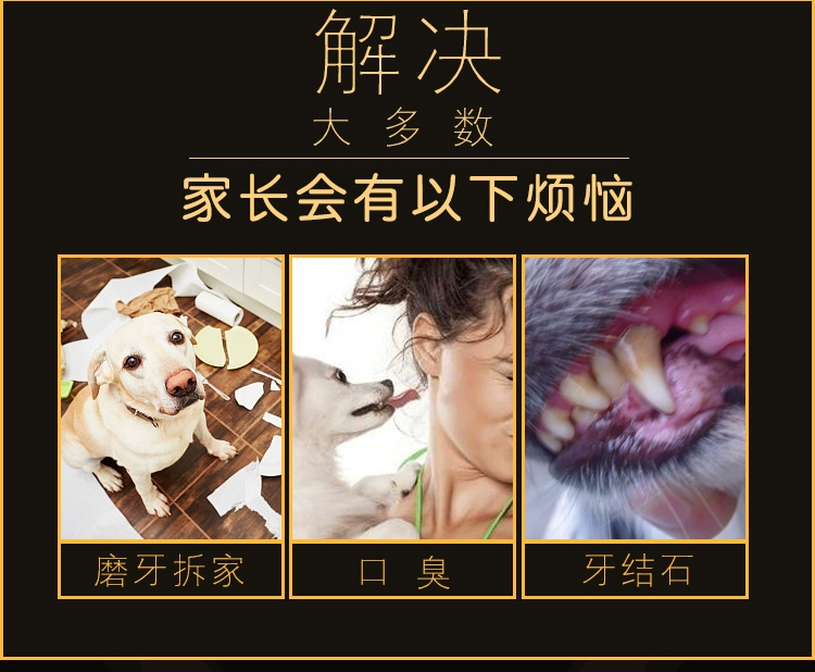 Chó mol dính sạch răng kích thước xương chó con trưởng thành cỡ trung bình gấu bông lông vàng kháng canxi cắn đồ ăn nhẹ xương 1 - Đồ ăn vặt cho chó thức ăn cho chó phốc sóc