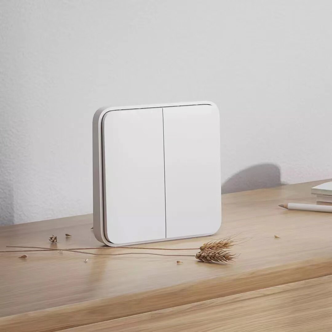New Xiaomi wireless switch 2 dual - key version remote control sensing - free wiring light intelligent switch remote control