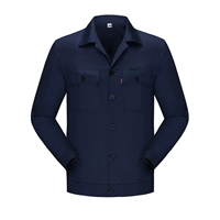 Тонкий одинарный топ темно-синего цвета с длинными рукавами (на пуговицах)