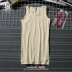 Màu rắn dài đoạn cơ sở hip hop vest nam và nữ nhảy đường phố cá tính cotton vest áo len phiên bản Hàn Quốc cùng đoạn văn thủy thanh niên - Áo vest cotton áo khoác mùa đông nam hàn quốc Áo vest cotton