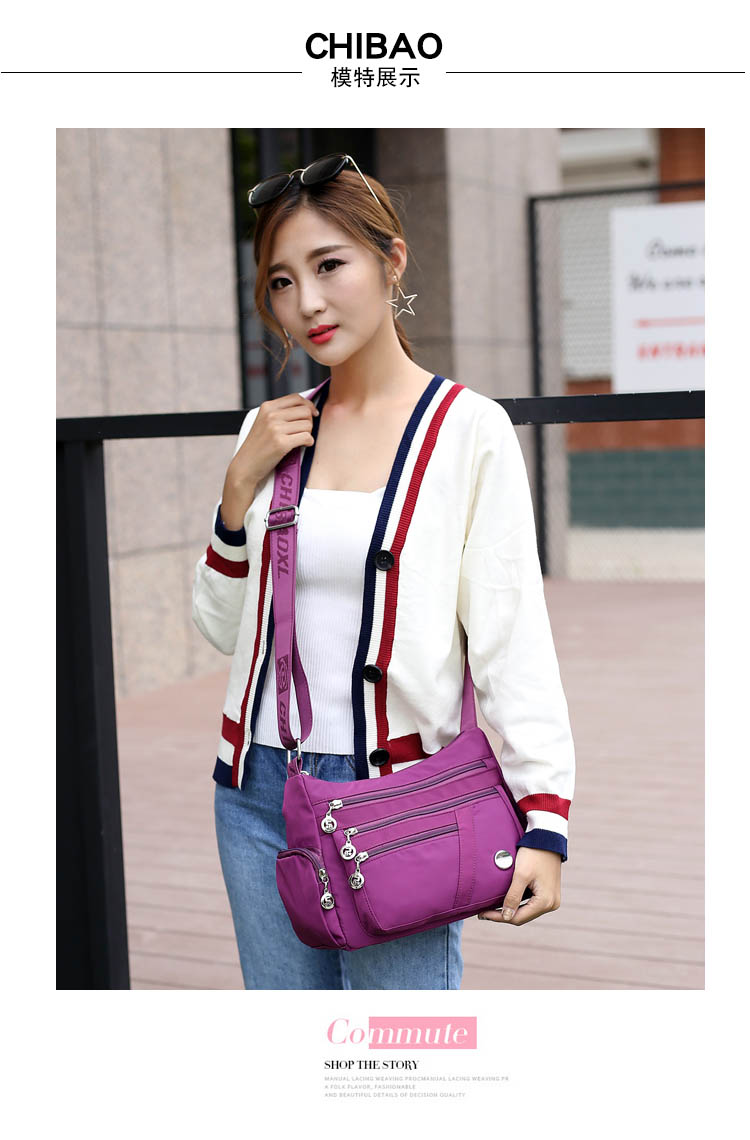 Túi 2018 mới phụ nữ duy nhất vai rộng vai túi vải túi hoang dã nylon thời trang phụ nữ Hàn Quốc túi túi xách nữ đẹp