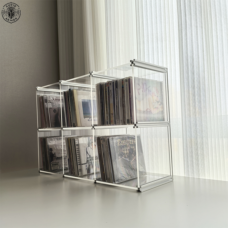 CDディスクラックアルバム収納フローティングデスクトップフロアミュージックアーマー収納CD収納ディスプレイラック
