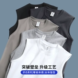 Хлопковый летний жилет, однотонная спортивная футболка без рукавов