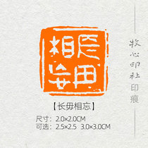 (Long needless to forget) Wen Play Pendulum with Mercy Calligraphy and Painting Finished Hands Seal Hand Seal Engraving Seal Custom MG186