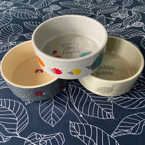 Ceramic dog bowl dog food basin Pet Bowl cat extra large number medium and large dog food drinking water bowl anti-beat