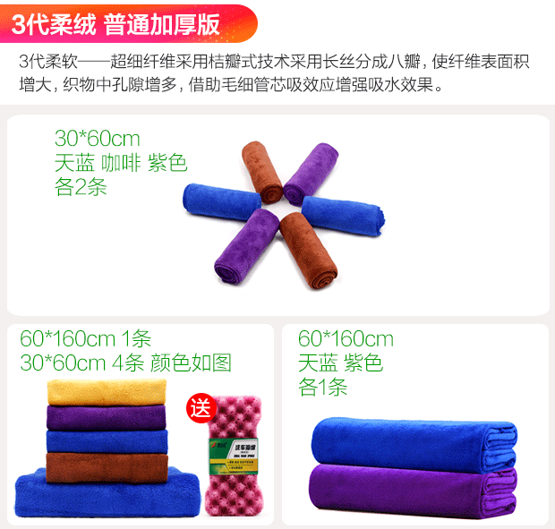 Khăn lau xe bằng vải lau xe ô tô cung cấp nước thấm dày không xơ nhỏ sợi nhỏ rách nano - Sản phẩm làm sạch xe chổi rửa xe oto 360 độ