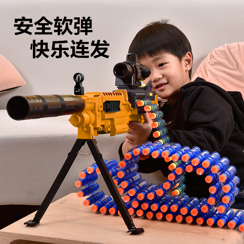 M416 electric burst soft bullet gun children's toy gun little boy machine gun simulation gatling heavy machine gun heat