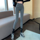 Gray velvet leggings women's outerwear autumn and winter 2022 new design sense of tight elastic abdomen cotton hip-lifting pants