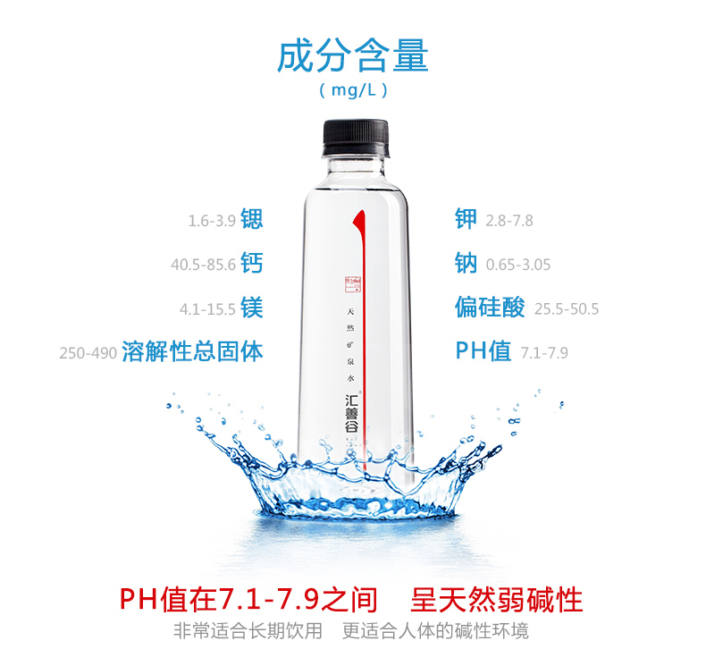 汇善谷 天然矿泉水 337ml*6瓶 体验装 图2