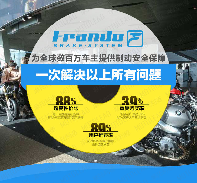 力 FRANDO Vespa lò xo chạy nước rút LX150S150 Vespa GTS300 trung tâm phanh trước và sau - Pad phanh bộ thắng đĩa trước xe sirius