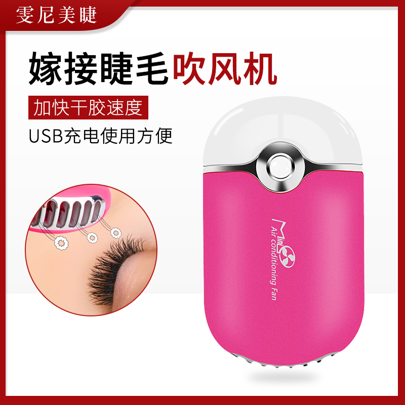 Grafted Eyelash Dryer Mini Electric Hair Dryer Handheld USB Rechargeable Fan Nail and Eyelash Tool