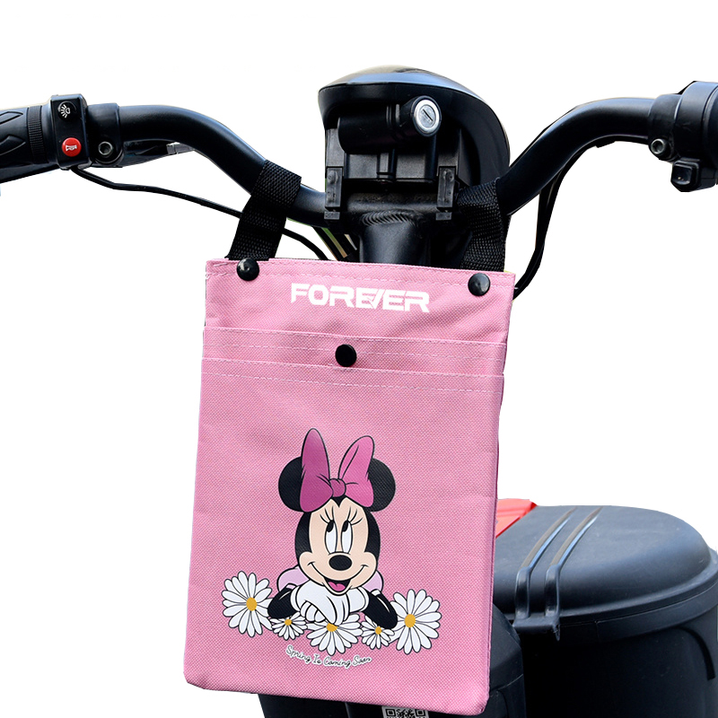 Electric car hanging bag bike front cashier bag electric bike hanging pocket mobile phone containing bag canvas handlebar bag