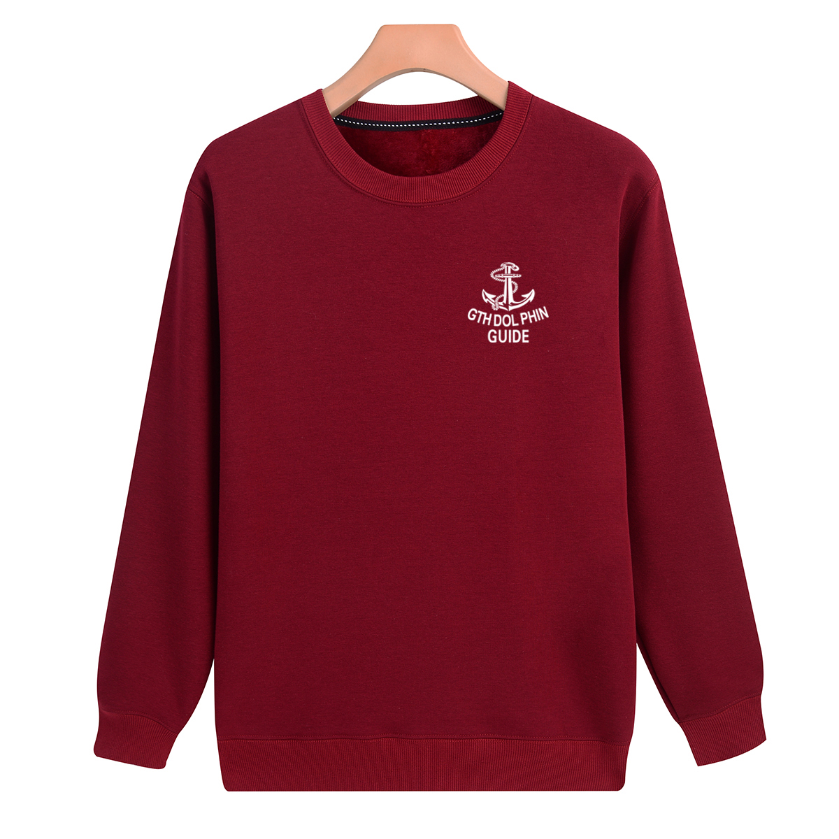 Mùa thu đông nam mới cộng với áo thun nhung cotton cổ tròn dài tay cộng với phân bón để tăng độ rộng cho áo khoác trùm đầu áo len dày ấm áp quần áo big size nam
