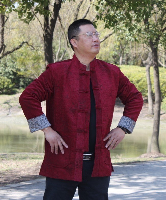 Đàn ông trung niên mới Tang phù hợp với áo khoác mùa thu và áo khoác mùa đông cho bố thêm phân bón trang phục dân tộc bo dan toc cho nam nu