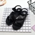 Mùa hè 2018 giày thạch mới thoải mái giản dị với đế phẳng hoang dã đơn giản khóa nhựa dép nữ dép hermes nữ chính hãng Sandal