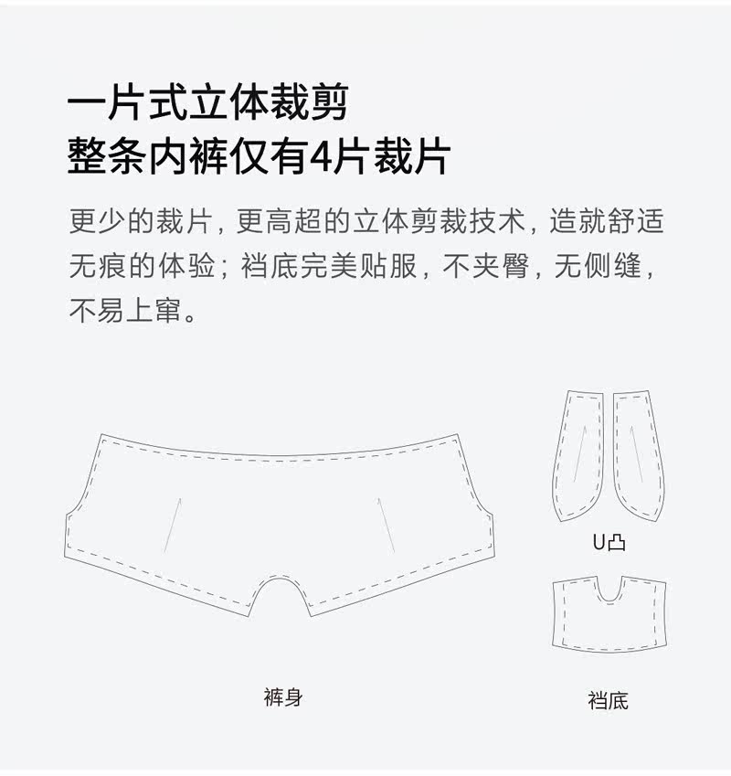 мужские боксеры 林夕梦透气干爽薄兰精莫代尔青年四角裤舒适无痕立体裁剪男士内裤 Lin XI dream