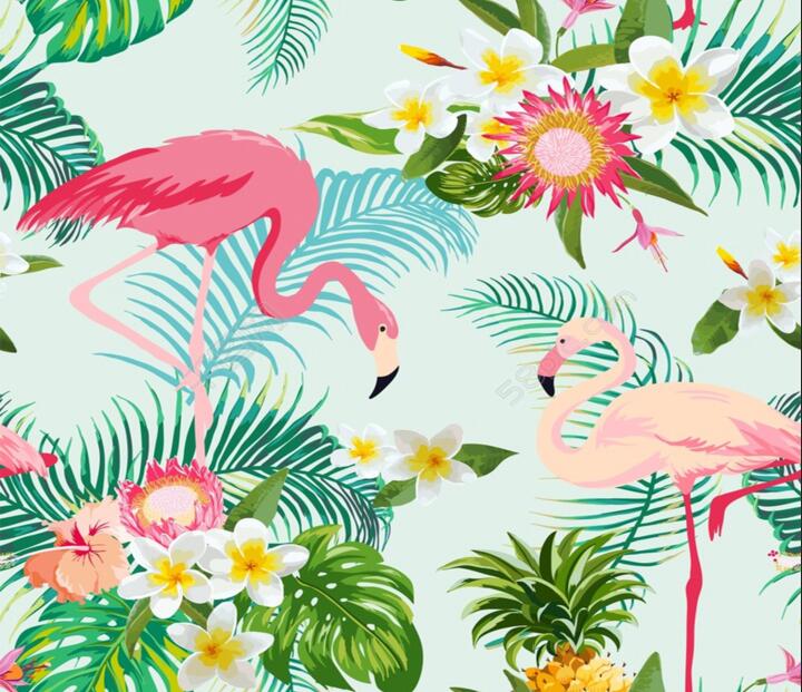 Flamingo treo tường vải nền vải trang trí phòng cạnh giường ngủ tấm thảm Bắc Âu phong cách flannel hỗ trợ tùy chỉnh