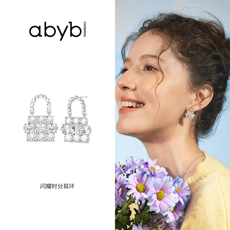 Abyb Light Luxury Niche Design High-End Bags Earrings New Stud Earrings Women's Ear Accessories 2025 New Hot Style