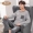 Bộ đồ ngủ nam ngắn tay Quần cotton mặc nhà mùa hè Cotton mỏng Đàn ông kính mắt mùa hè
