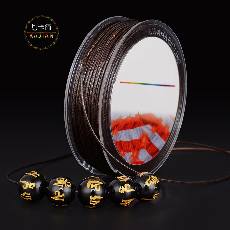 Wax leather rope diy hand woven rope amber beeswax chalcedony agate necklace rope pendant hanging rope string bead rope