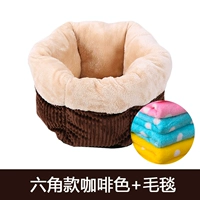 Коричневое шестиугольное+одеяло