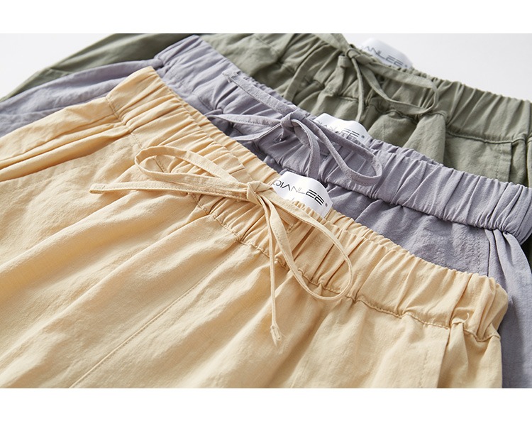 McSalee / Mai Sha Ni 1 Quần Pyjama cho nam Quần short cotton tại nhà Thin Loose Home Summer Summer Big Big - Quần tây quần bông nam thu đông