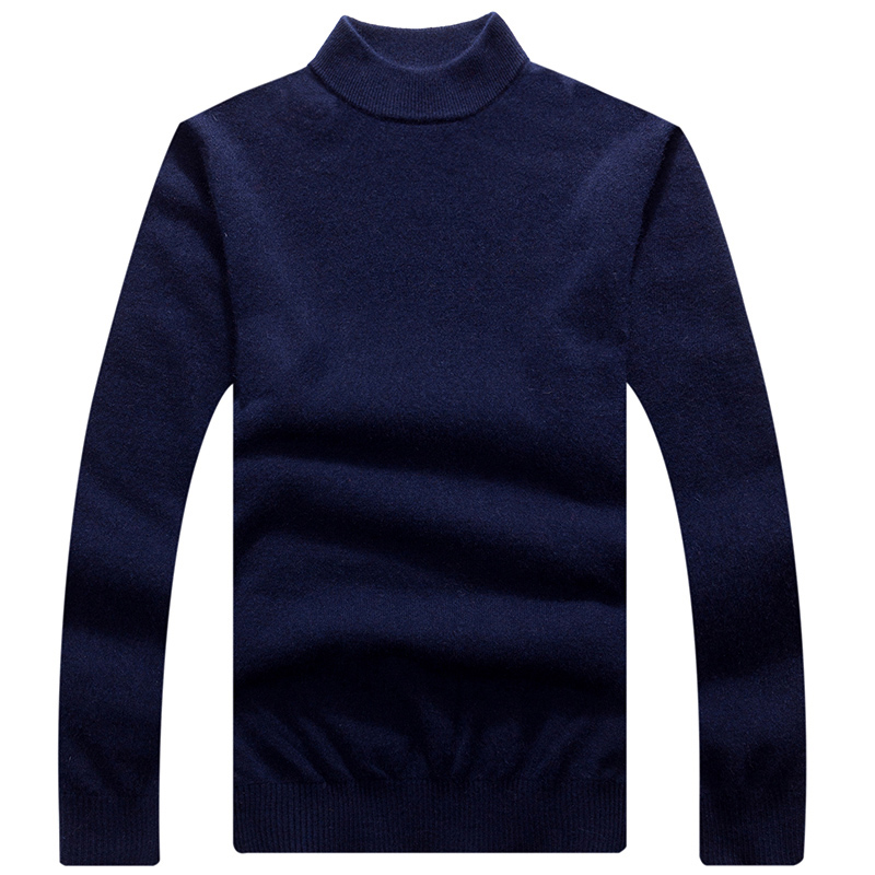 Thanh lý giá đặc biệt tinh khiết đàn ông áo len cashmere dày lên gây dựng sản xuất Ordos nửa cổ cao đáy áo len lông cừu trung niên.