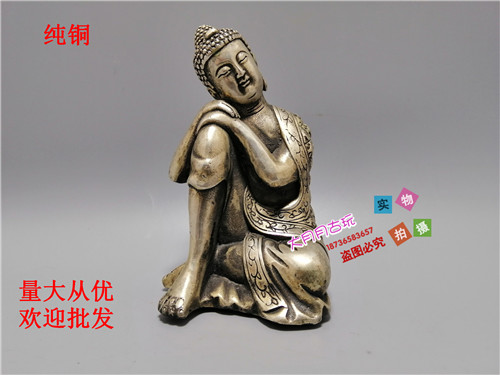 White Bronze Sleeping Buddha Pendulum such as Come to Buddha Sakimani bronze statue home Decorative Feng Shui Crafts Gift Ancient Play