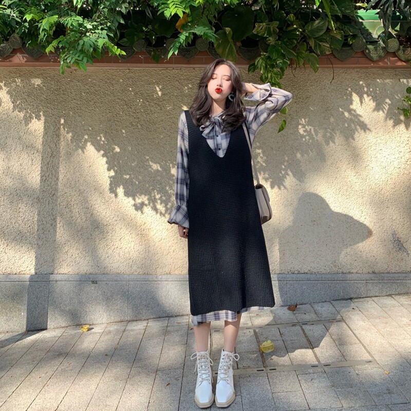 Large size women's clothing spring and autumn fat MM vest sweater