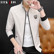 Coat mens spring and autumn models 2021 New jacket mens autumn coat Tide brand stand collar autumn clothes casual mens clothing