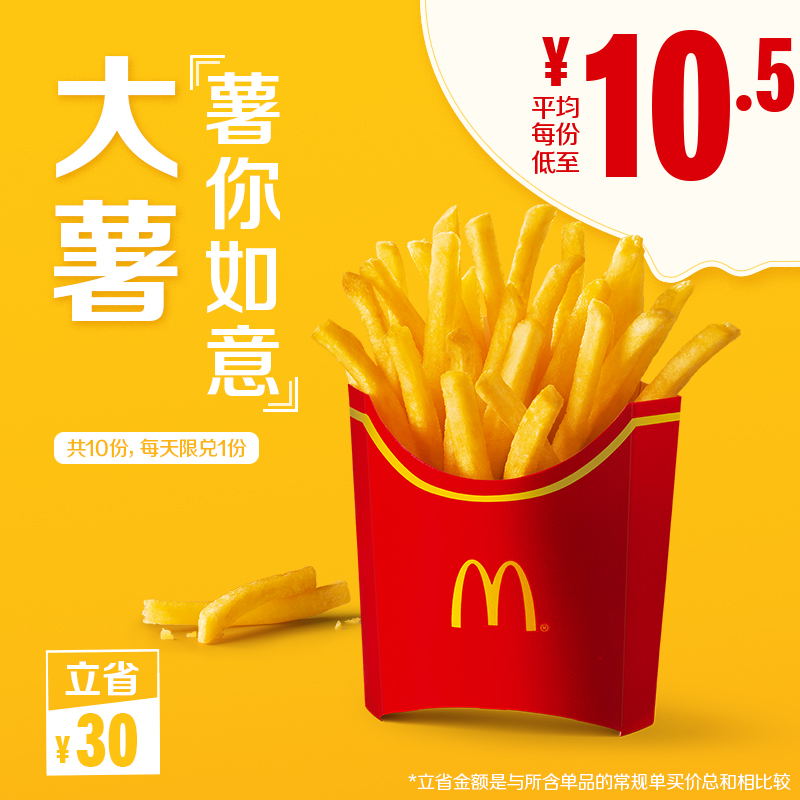 McDonald's Fries (Large) 10 times Coupon e-coupon